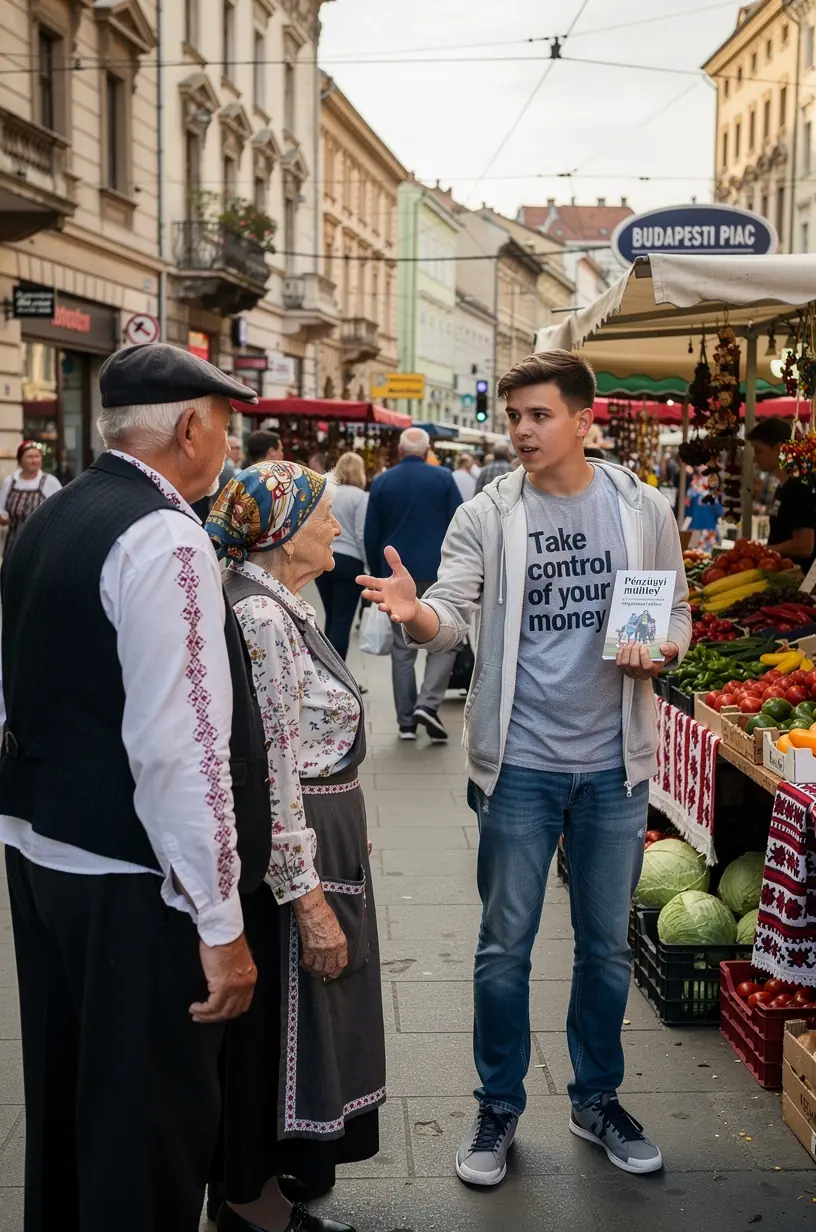 Kézben tartott pénzügyi napló és jegyzetfüzet, mely személyes pénzügyi tervezést segít.